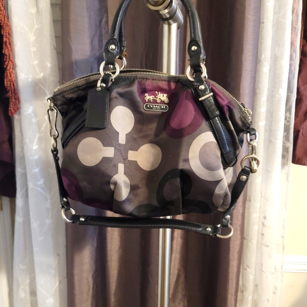 Purple coach purse